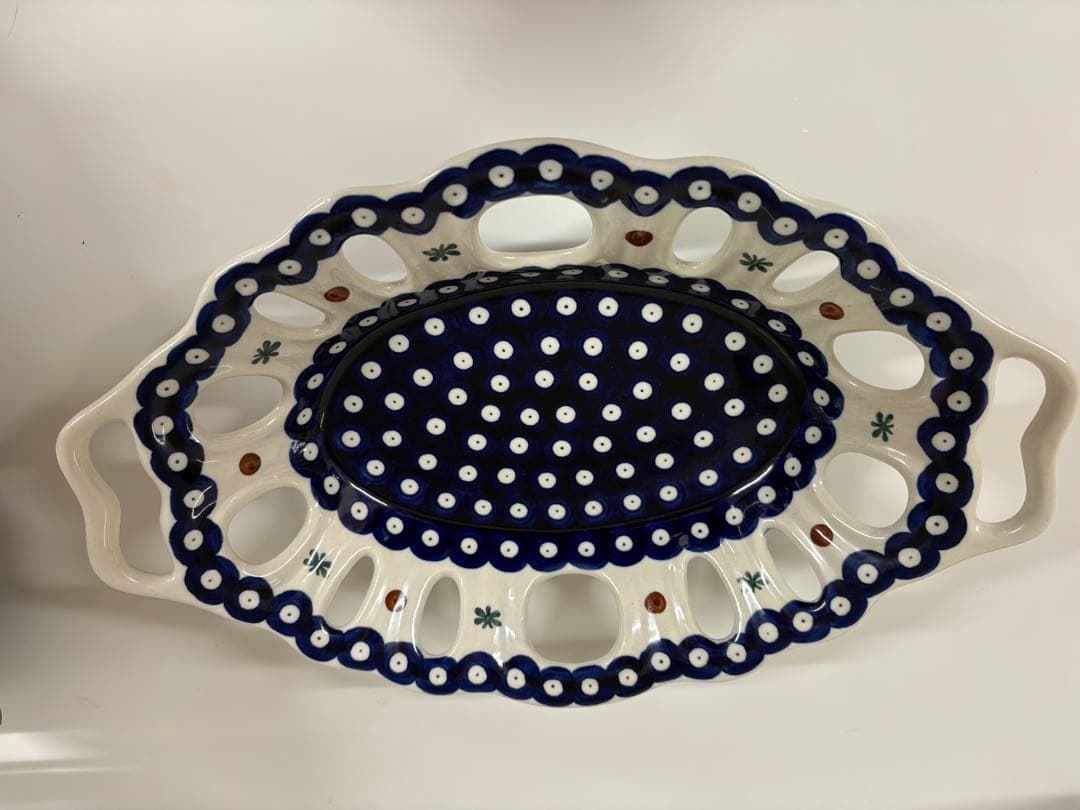 【新品未使用】　大皿　ポーリッシュポタリー　モスキート　ヨーロッパ食器