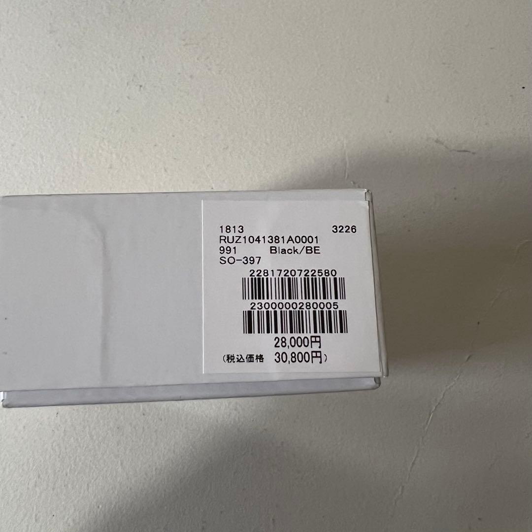 未使用品 ラシット モノグラム 3つ折り財布 ブラック 黒 レザー カード 箱付