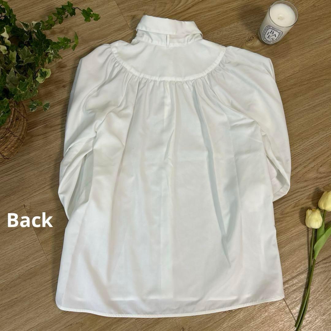 cccmalieシーマリー　丸襟半袖ブラウスFフリーサイズリボンスカーフ使用可能