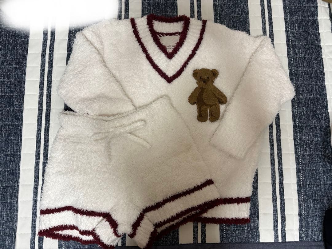 ジェラートピケ　ホリデーベアセットアップ