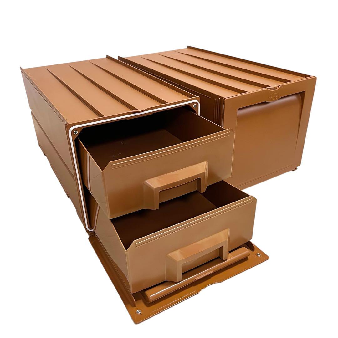 タッパーウェア スーパーチェスト セピア 2個セット