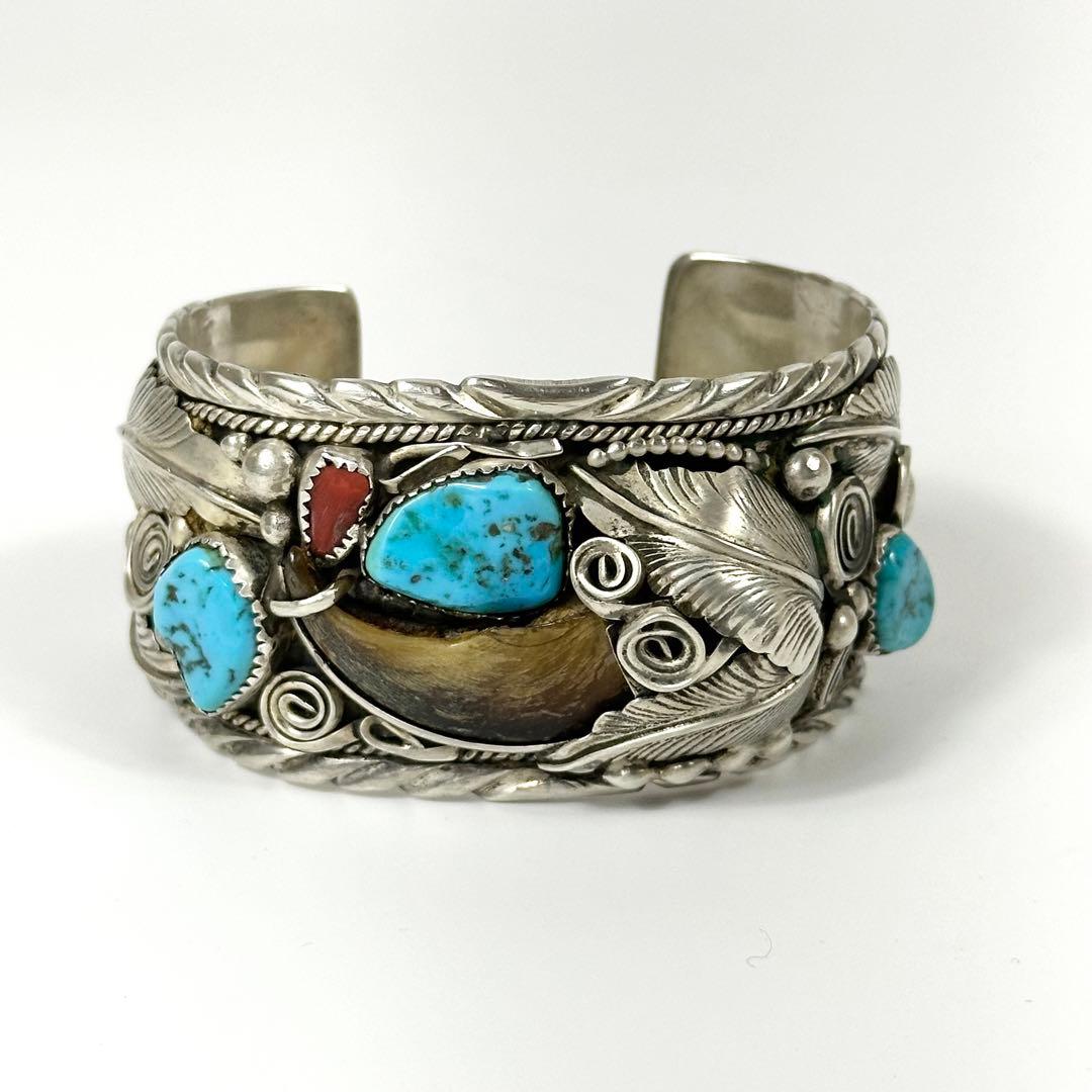 NAVAJO Mike Thomasシルバー バングル ターコイズ インディアン