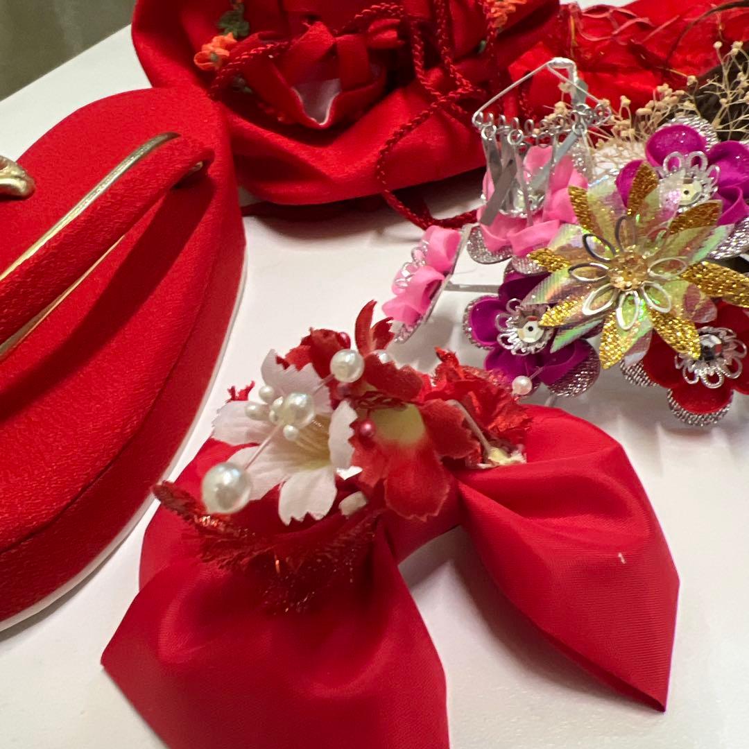 ひな祭り着せて七五三用花柄着物 ピンク3歳用