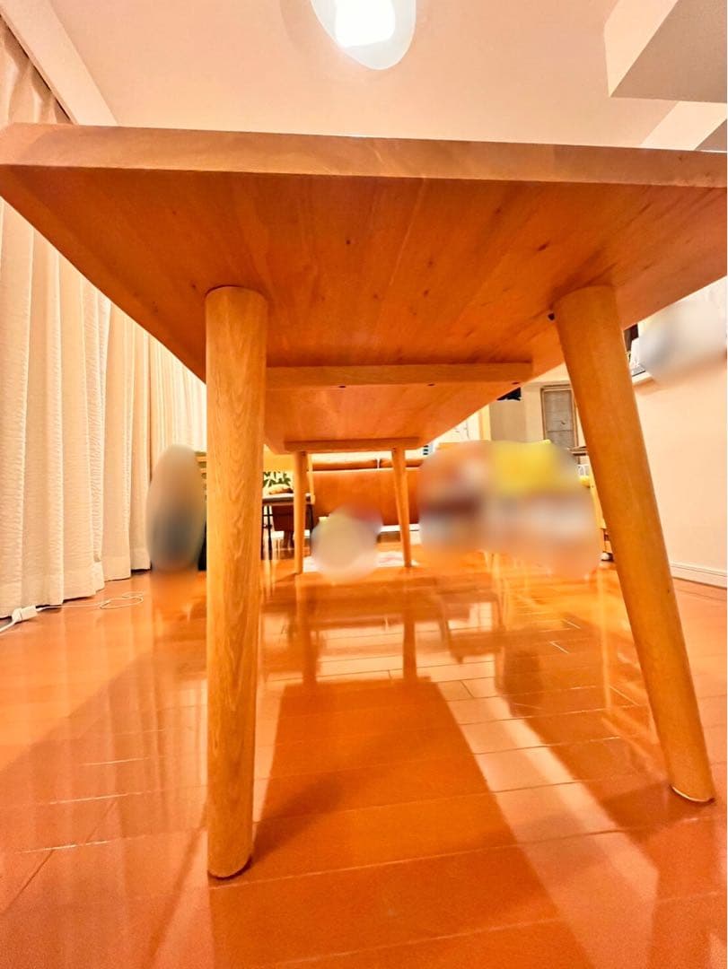 【10月24日最終掲載】一枚板風　自然曲線ダイニングテーブル