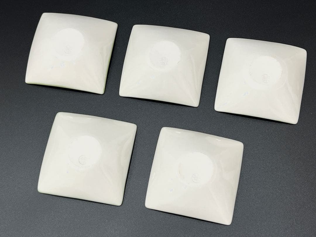 専用　陶あん 京焼 清水焼 花 小角皿 5枚まとめ