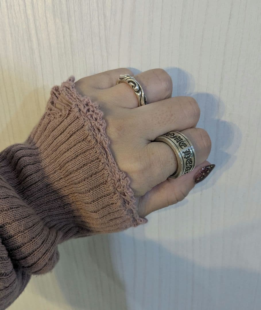 クロムハーツ　スクロールラージラベルリング