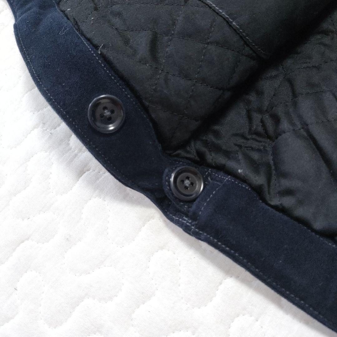 45R　現行タグ　中綿ベスト　コットン　起毛感あり◎　ネイビー　刺繍　3