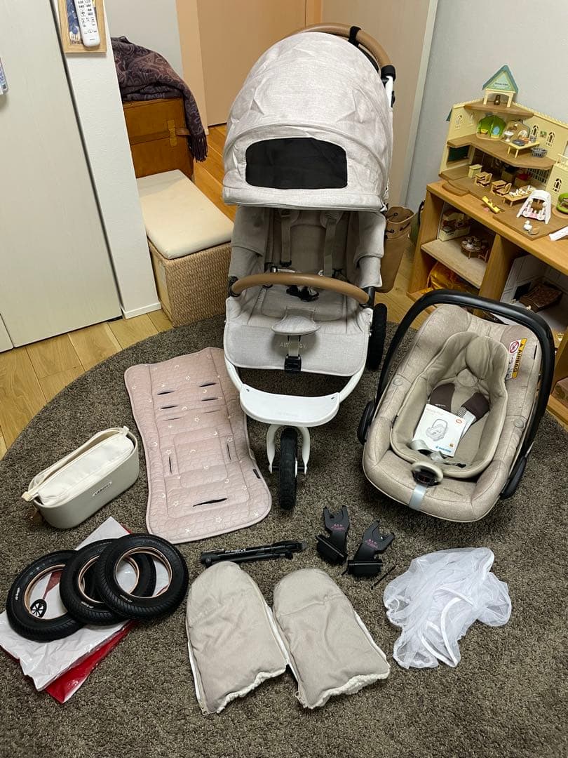 ①エアバギー マキシコシセット ベージュ ①と②を両方ご購入下さい！