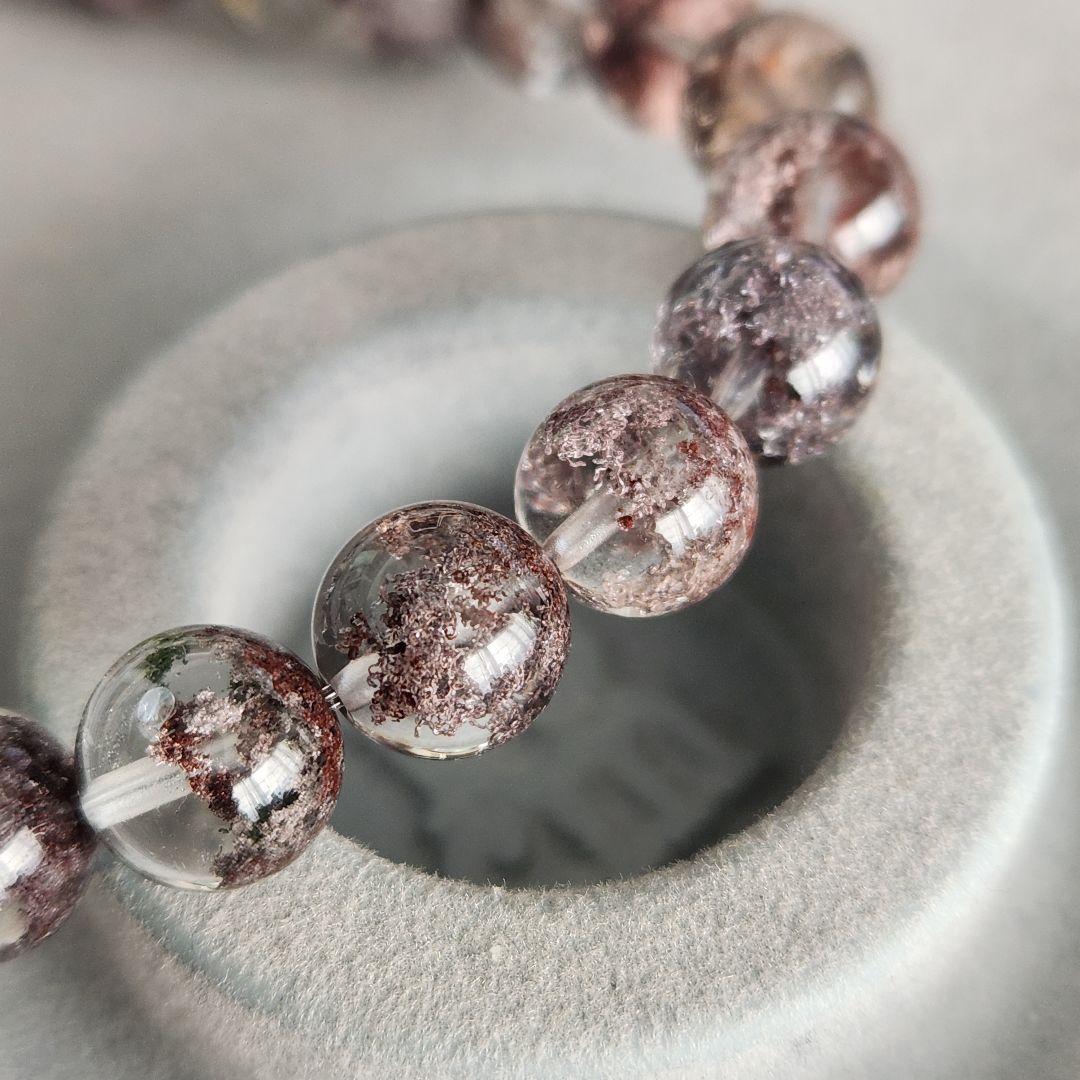 SA ピンク 庭園水晶 ブレスレット ガーデン クォーツ 卒業グレード 58a