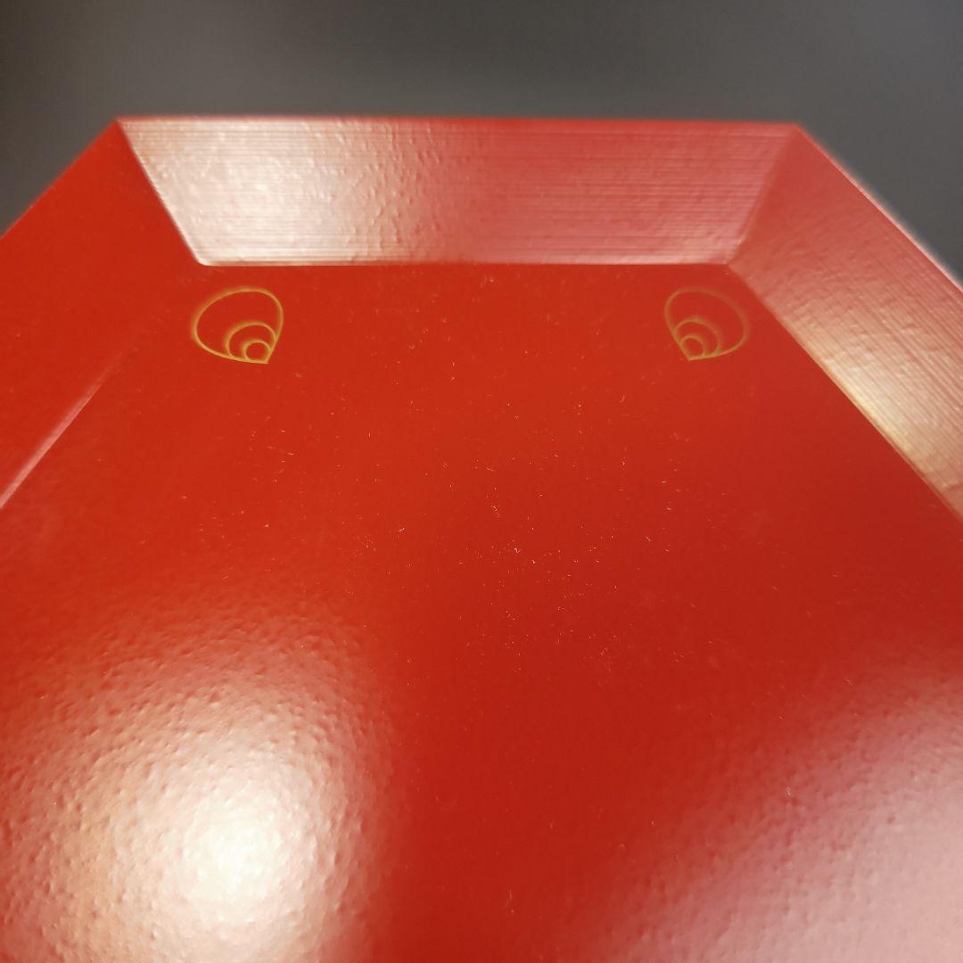 ウ299 盆『塗師　助田宗明』『宝珠盆　朱塗　六角盆　共箱』茶道具　漆塗