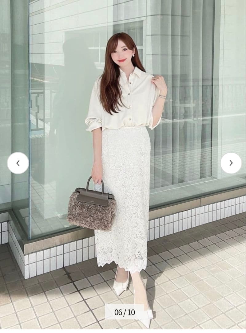 LOUNIE レースタイトスカート