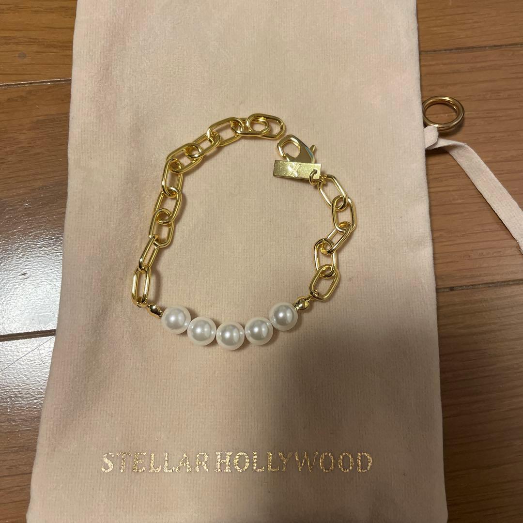 ステラハリウッド白濱亜嵐 ブレスレット チェーンパールバングルゴールド新品未使用