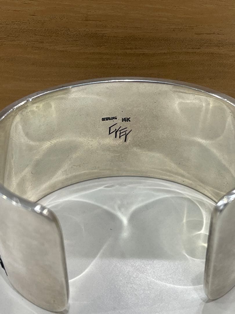 ホピ族Gary & Elsie Yoyokie インディアンバングル14K