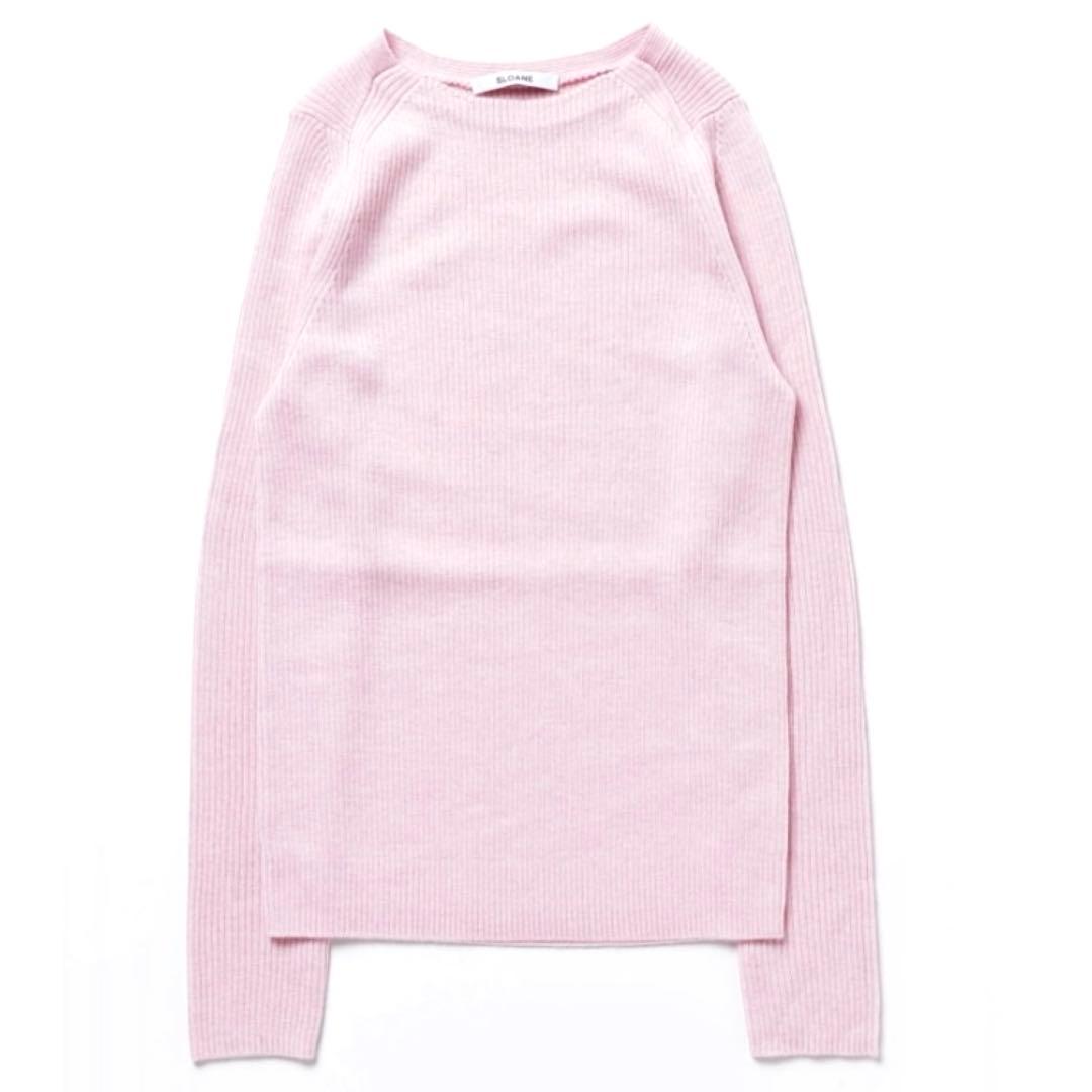 [たびこ ] SLOANE×UA - 一部別注14Gリブクルーネックニット