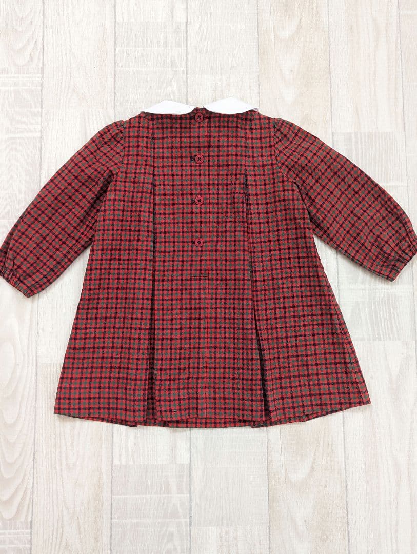 【現行品】familiar　チェック　カーディガン　80