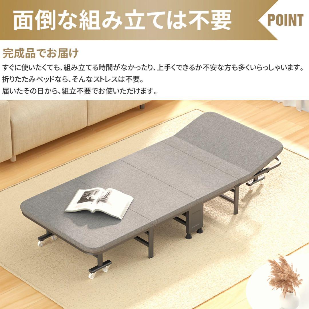 02 折りたたみベッドアウトドアベッド持ち運び可能枕内蔵キャンプベッド