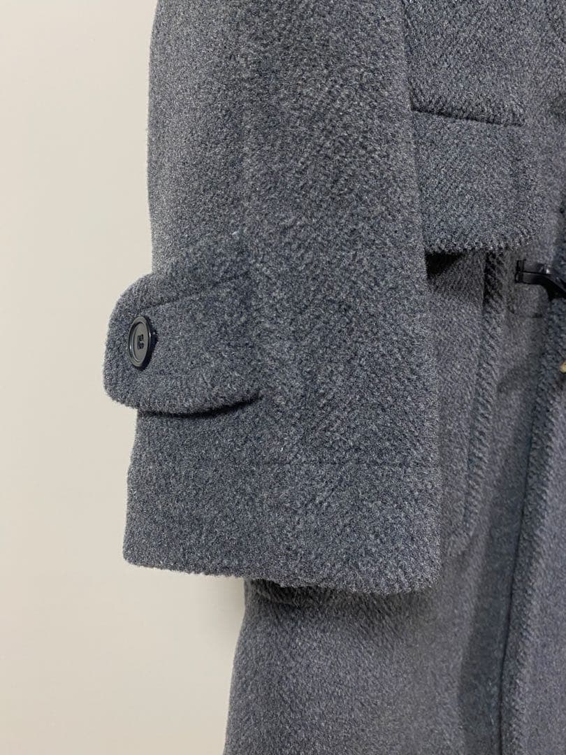INVERTERE ウール ダッフルコート 英国製 ヘリンボーン グレー