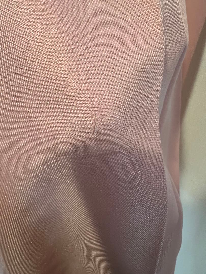 ダリアベージュ 桃柄 着物ドレス　袴