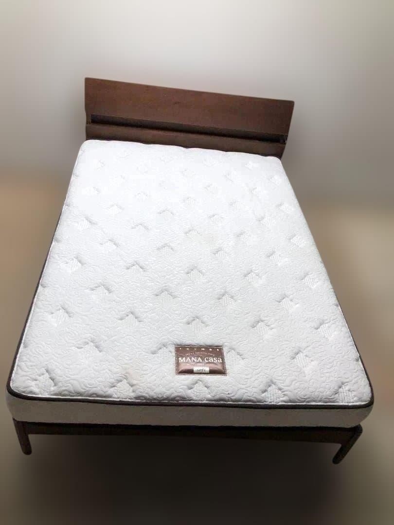 マナベインテリアハーツ とダブルマットレスとベッドフレーム セット　1215-1
