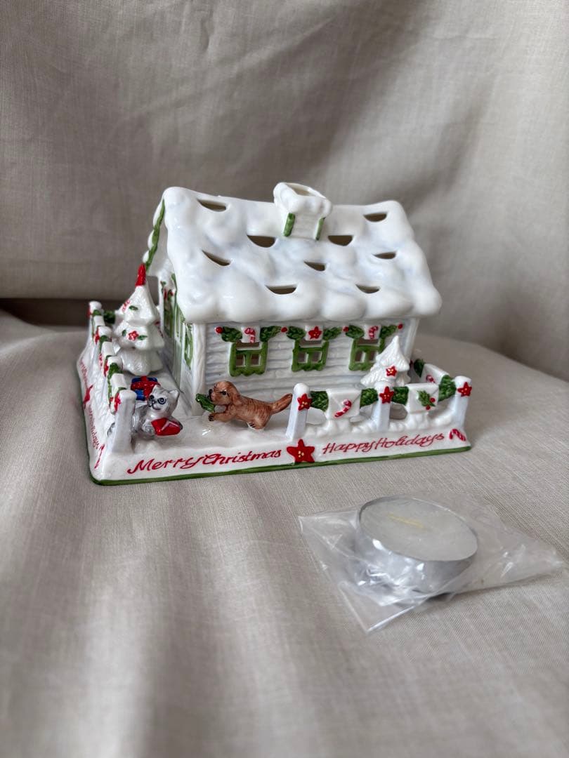 ビレロイ＆ボッホ　犬　ツリー　猫　置物　インテリア　スノー　新品