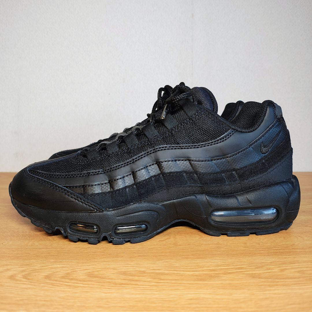 美品 NIKE AIR MAX 95 ES \"ALL BLACK\" 25