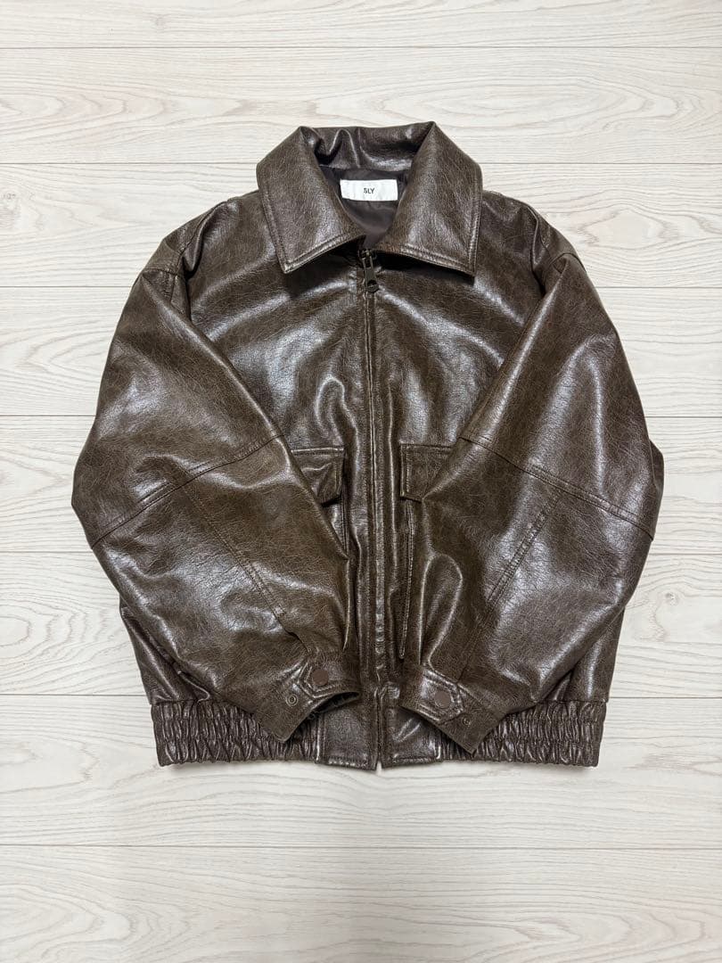 SLY FAUX LEATHER ZIP UP BZ ブルゾン