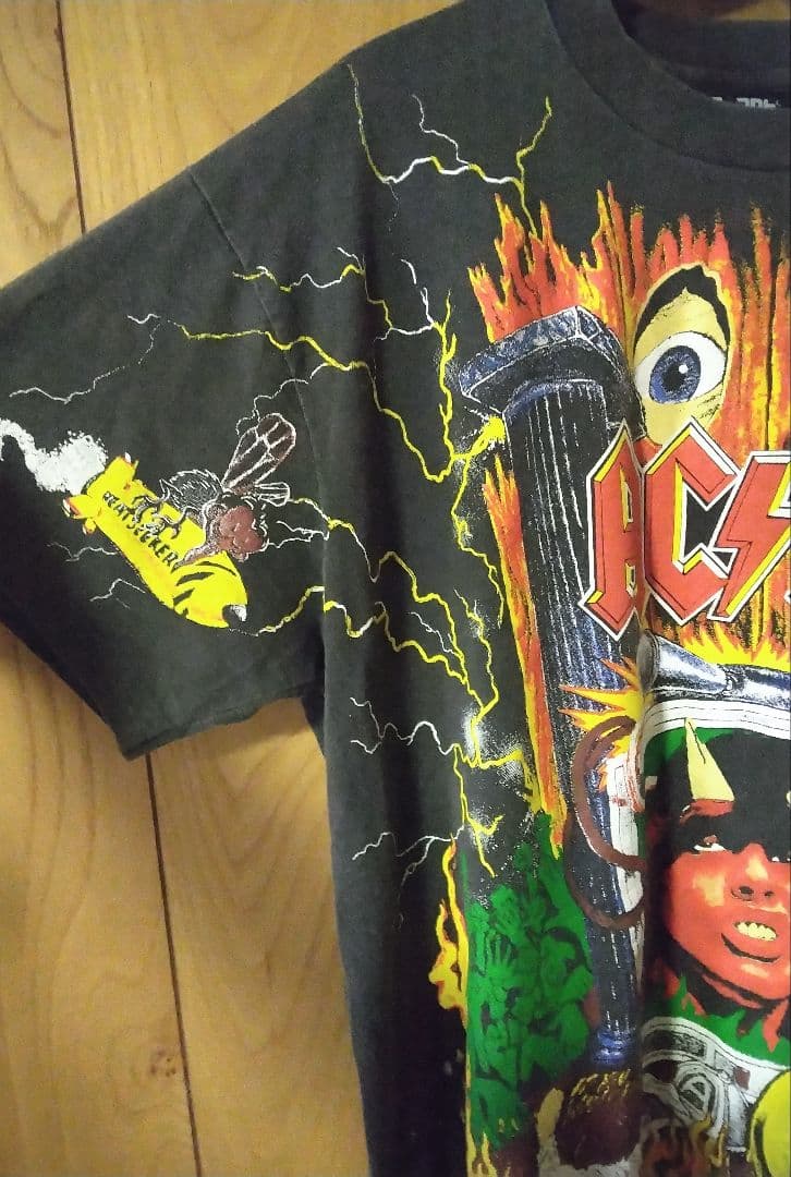 AC/DC Tシャツ L ブラック ROCK giant