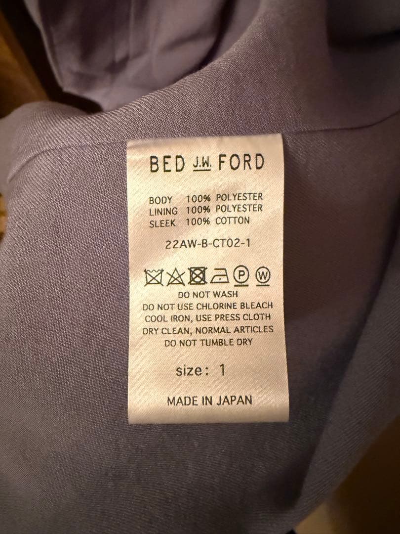 ジャケット・アウター BED J.W. FORD 22AW Balmacaan Coat Ver.2
