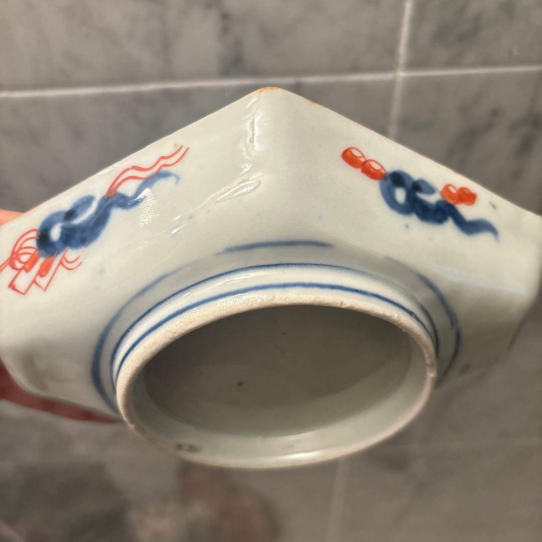 アンティーク江戸後期お花や鳥、ふんだん に使われた金彩が芸術的な豪華絢爛な刺身皿