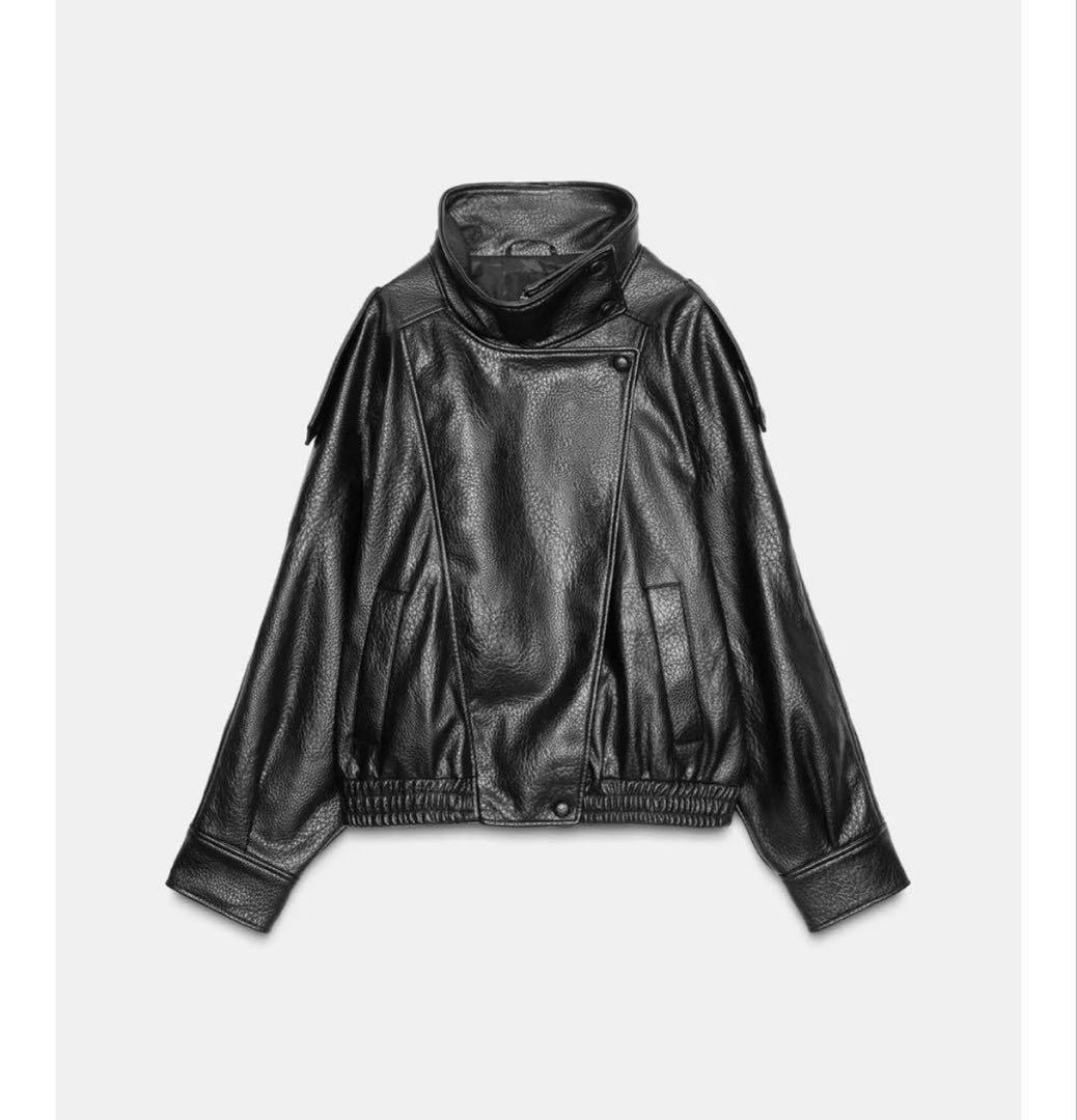 ZARA ysl フェイクレザージャケット