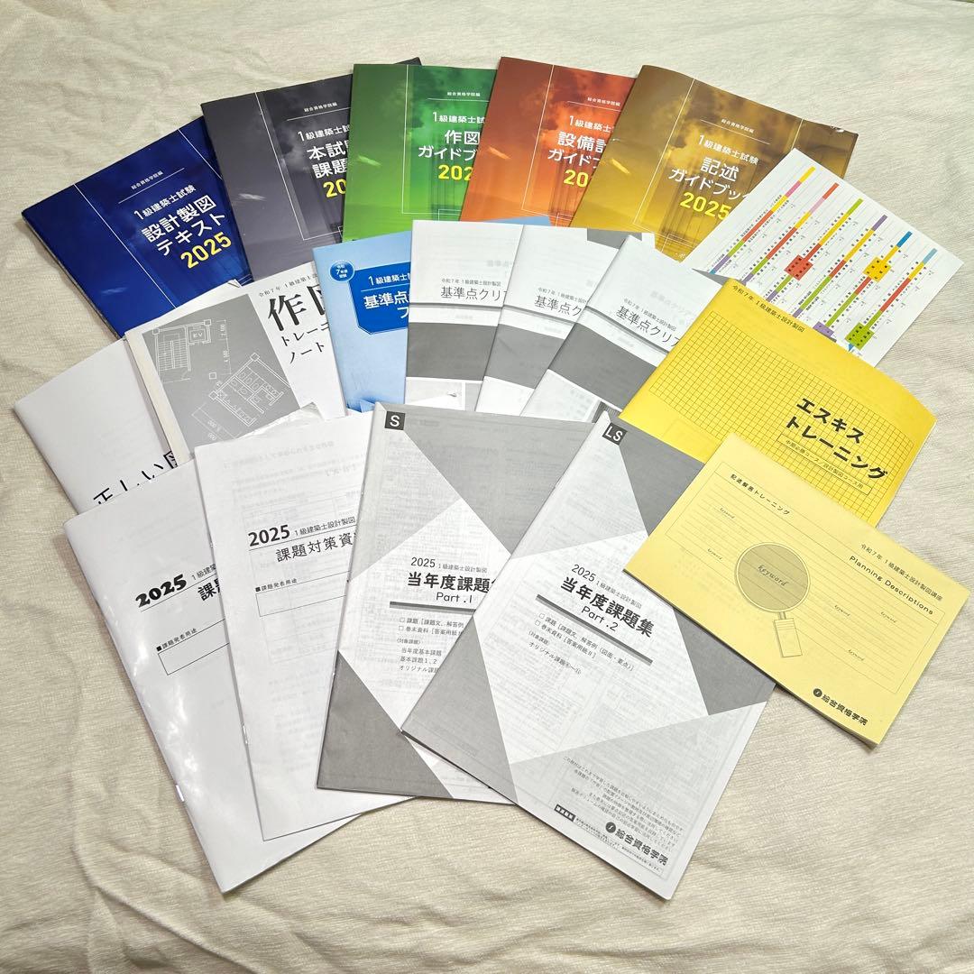 総合資格 令和7年度 2025 一級建築士 設計製図テキスト 中期教材