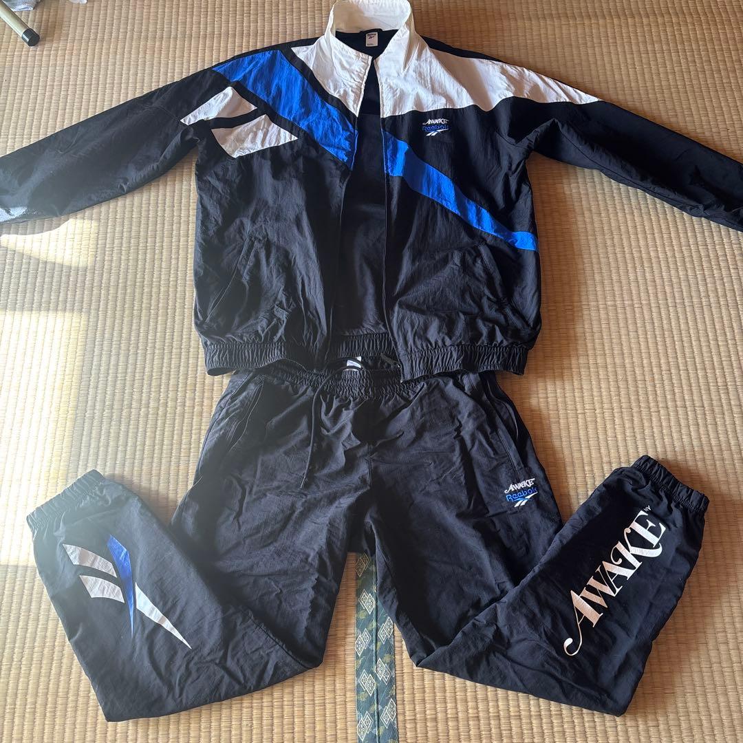 Reebok awake nyセットアップtopXXL bottomL黒/青/白