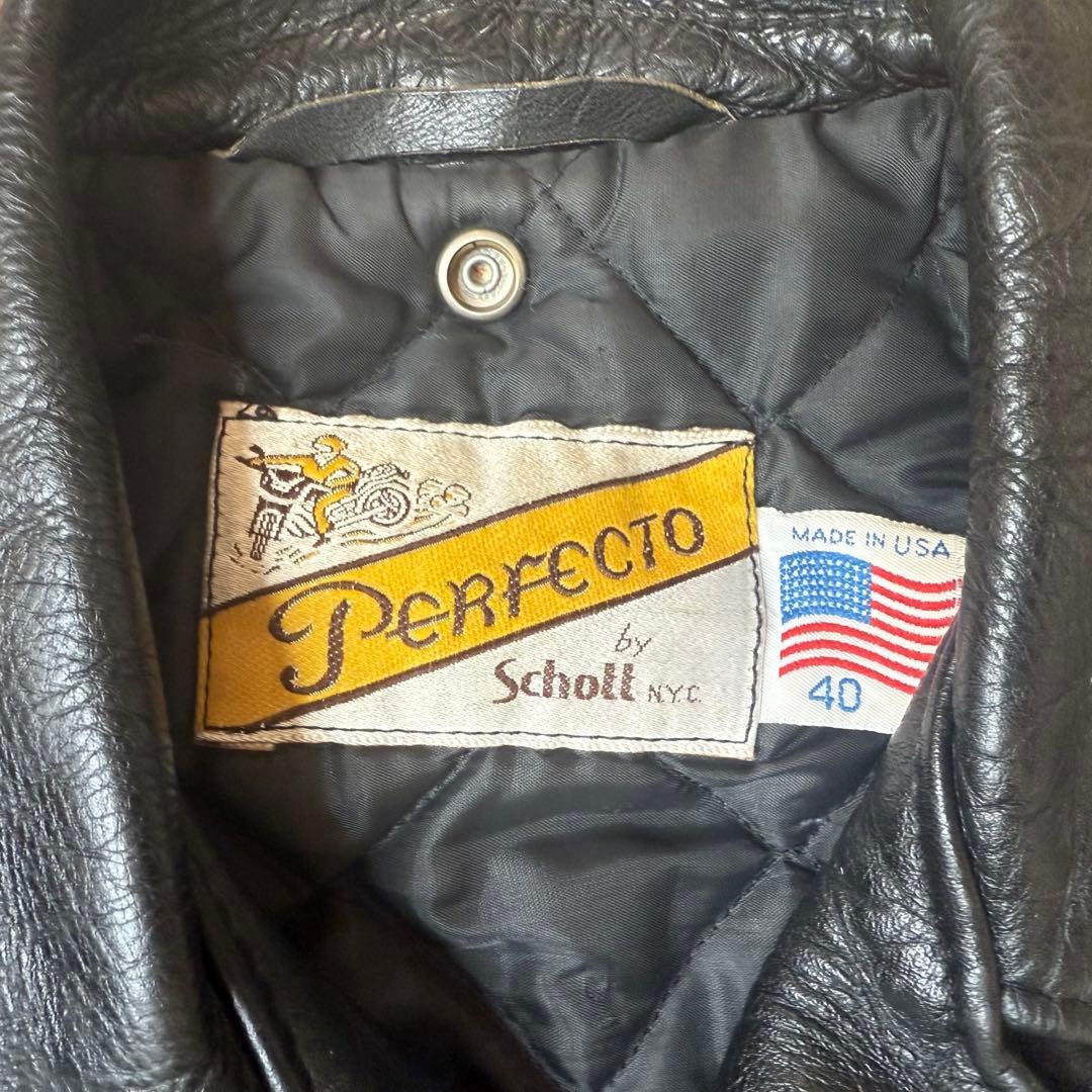 米国製 40 schott ダブルライダース スタッズカスタム バイカータグ