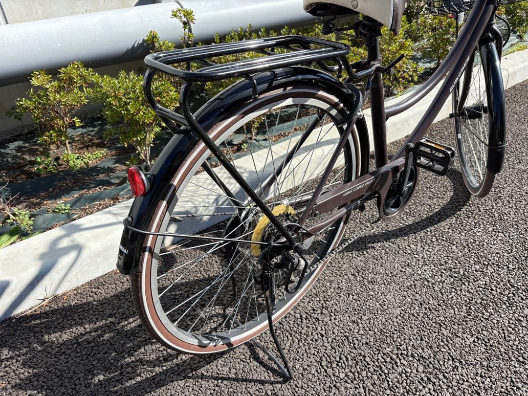 神奈川引取限定　シティサイクル SUBCREW ギア付き　カゴ/キャリア付