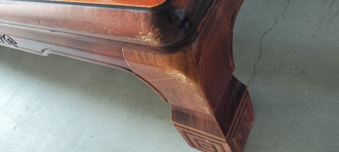 ♪木製　座卓　昭和レトロ　木目　　送料無料