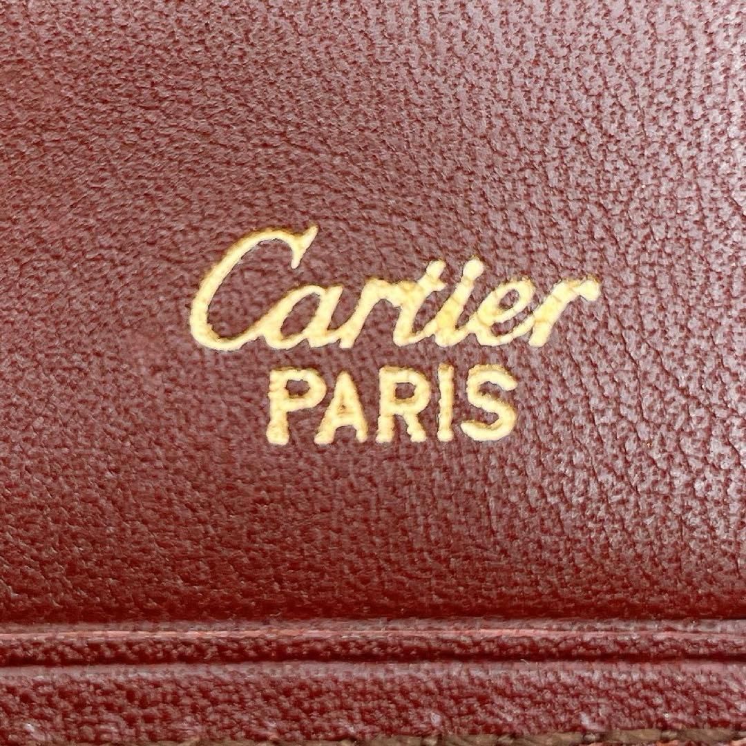 美品 カルティエ マネークリップ ボルドー マストライン 札入れ ゴールド 財布