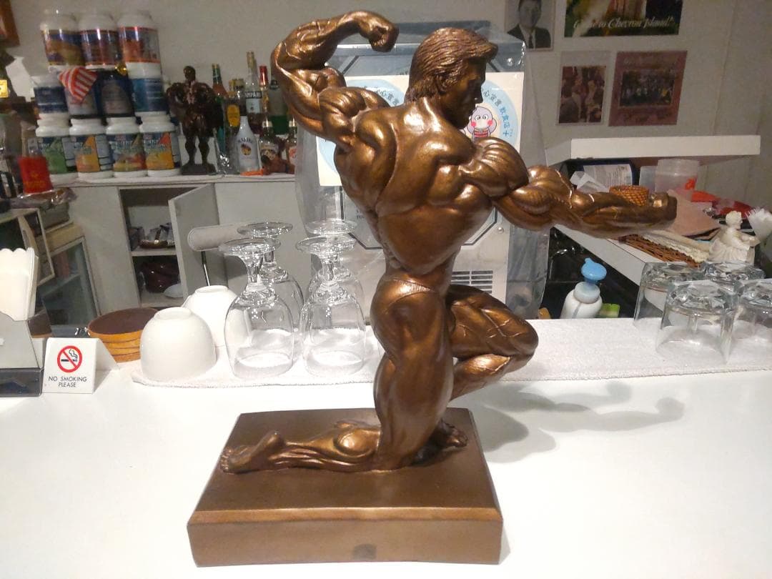 アメリカ選手権大会 優勝 ボディビル トロフィー 置物 オブジェ★ゴールドジム