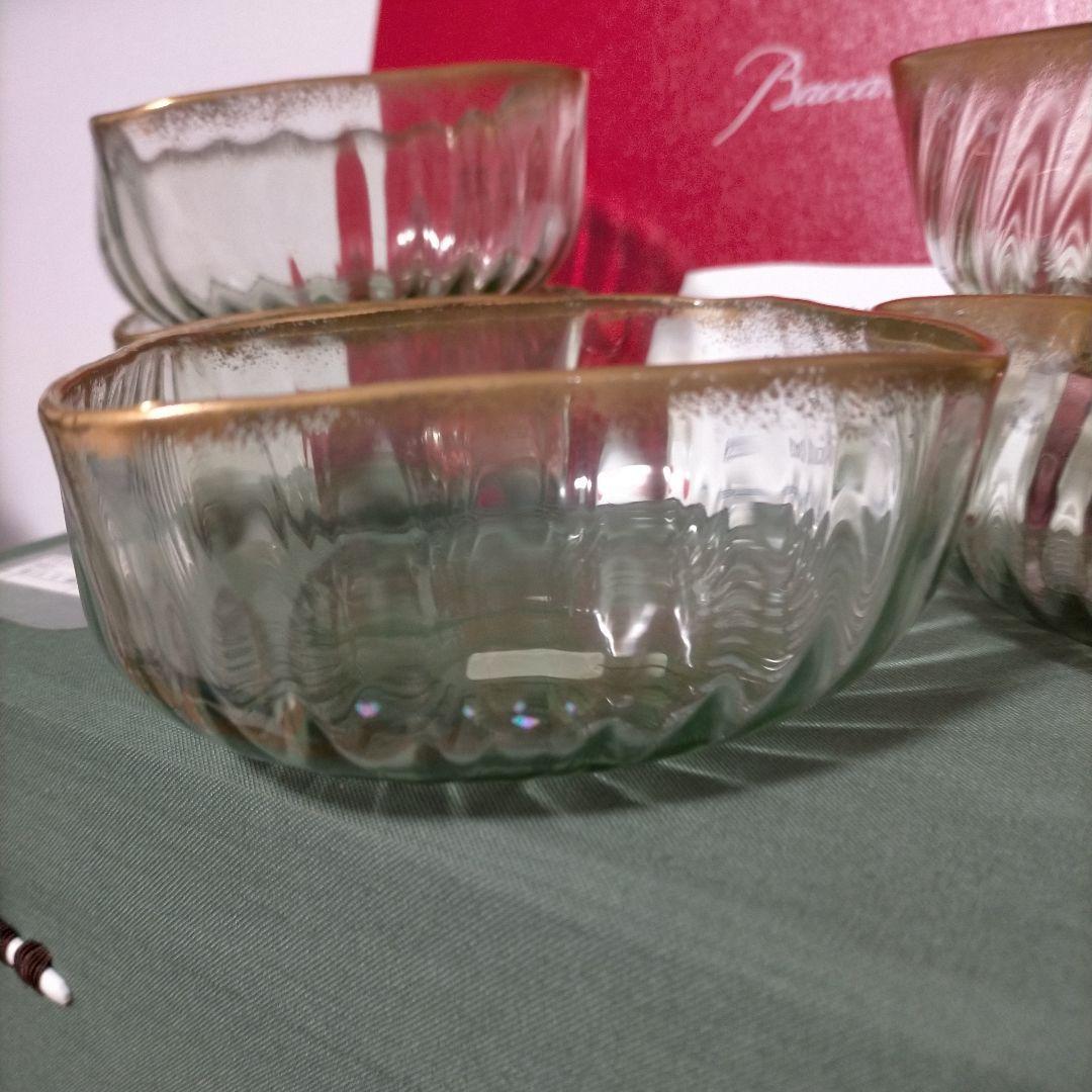 1910年頃 オールドバカラ Baccarat スクエアボウル 角鉢 5個セット