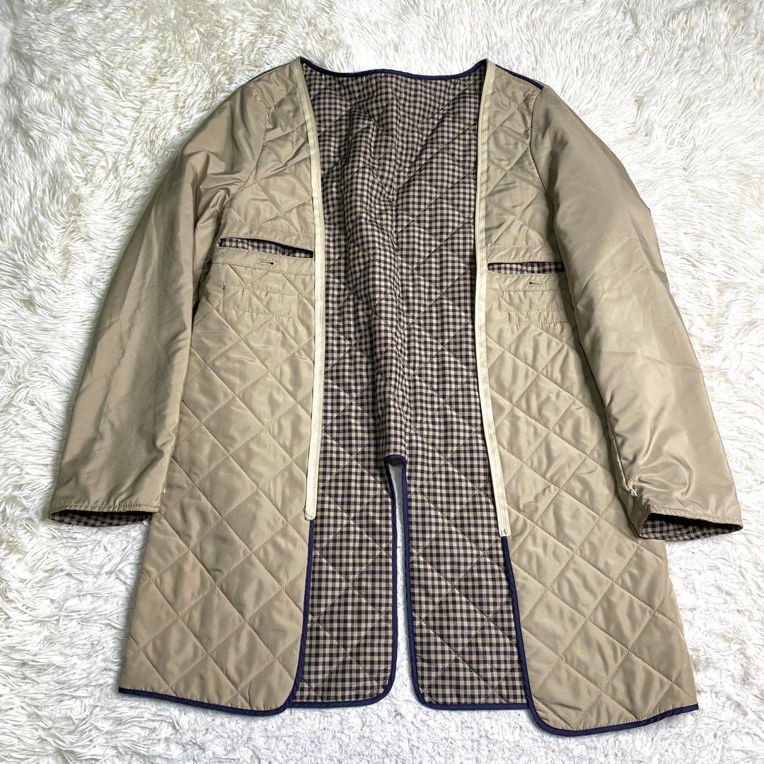 良品✨Etro ステンカラーコート ライナー ペイズリー 総柄 レザー 綿 L