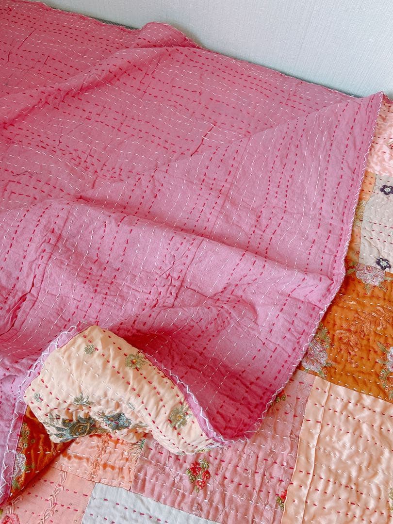 カンバディアキルト　オレンジ