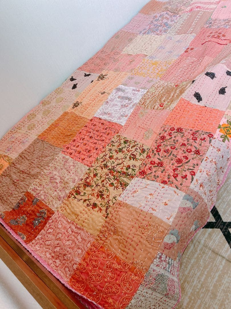 カンバディアキルト　オレンジ