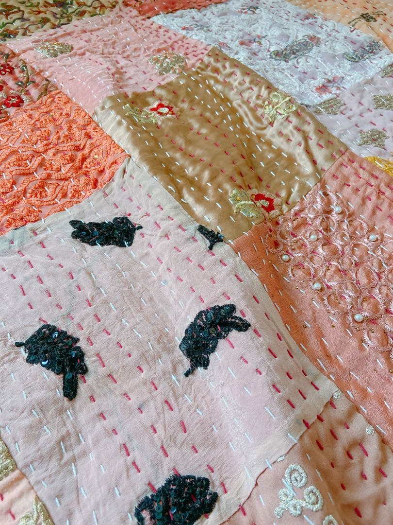 カンバディアキルト　オレンジ