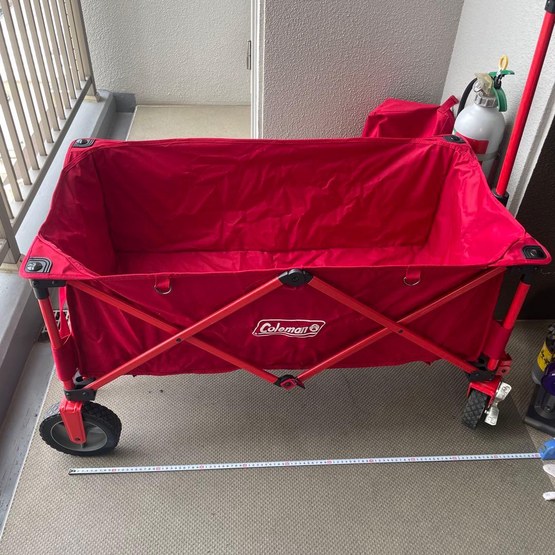 Coleman 折りたたみキャリーワゴン 赤