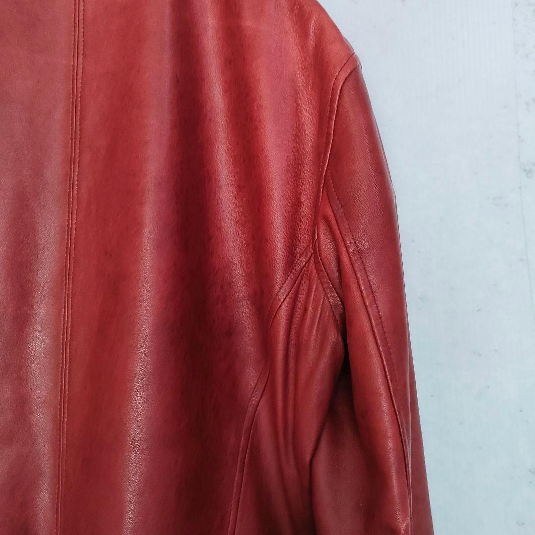 glamb　羊革　レザージャケット　シングル　 赤　メンズ
