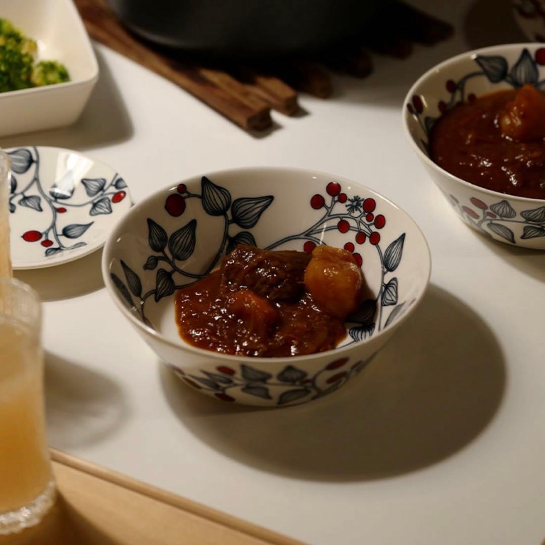 新品 2個 ARABIA Runo ルノ フロストベリー ボウル 17cm