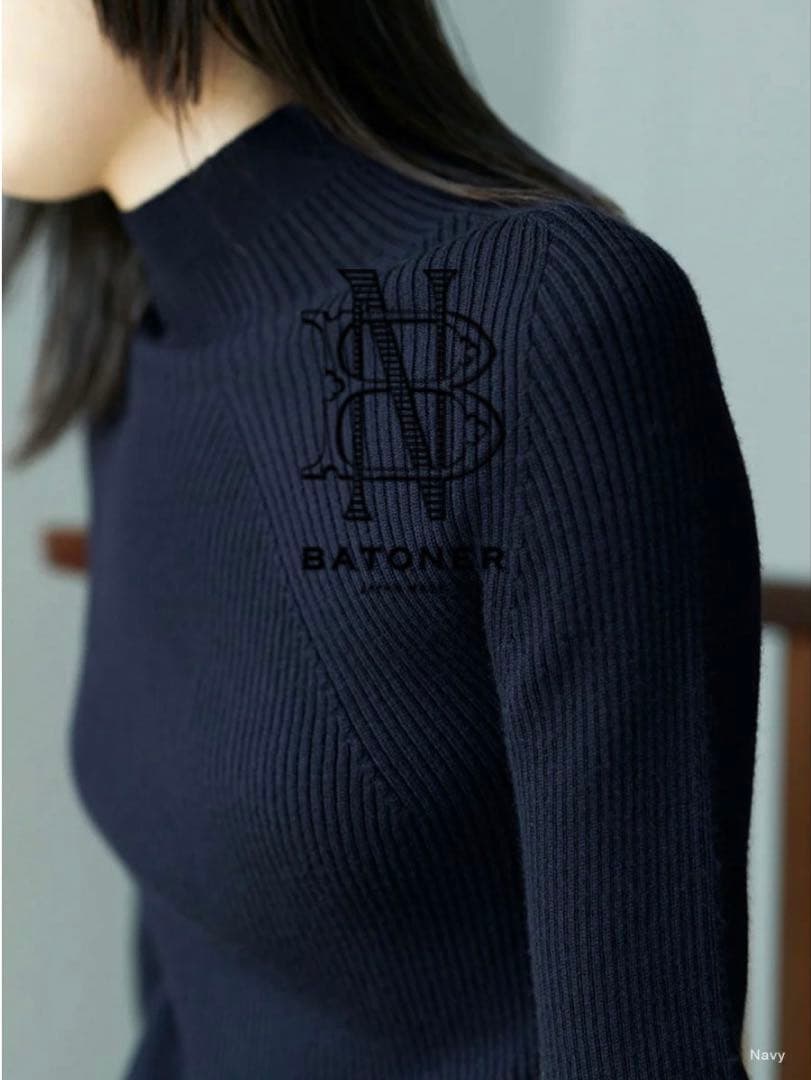 バトナー/リブタートルネック新品未使用
