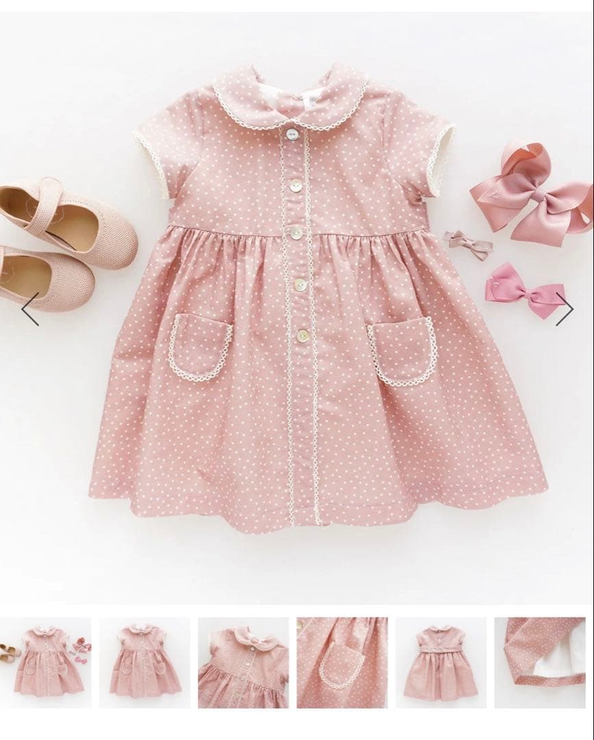 新品タグ付き値下げ中♡Amaia Kids ワンピース　ピンク　sansakae