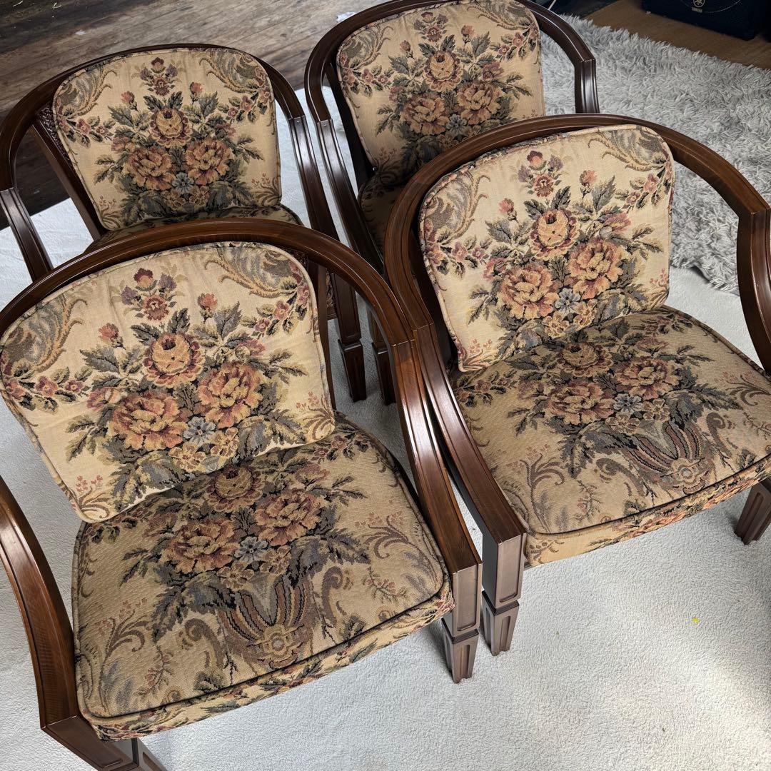 美品★最高級アームチェア★カリモクdomani/ドマーニ 4脚セット　椅子　④