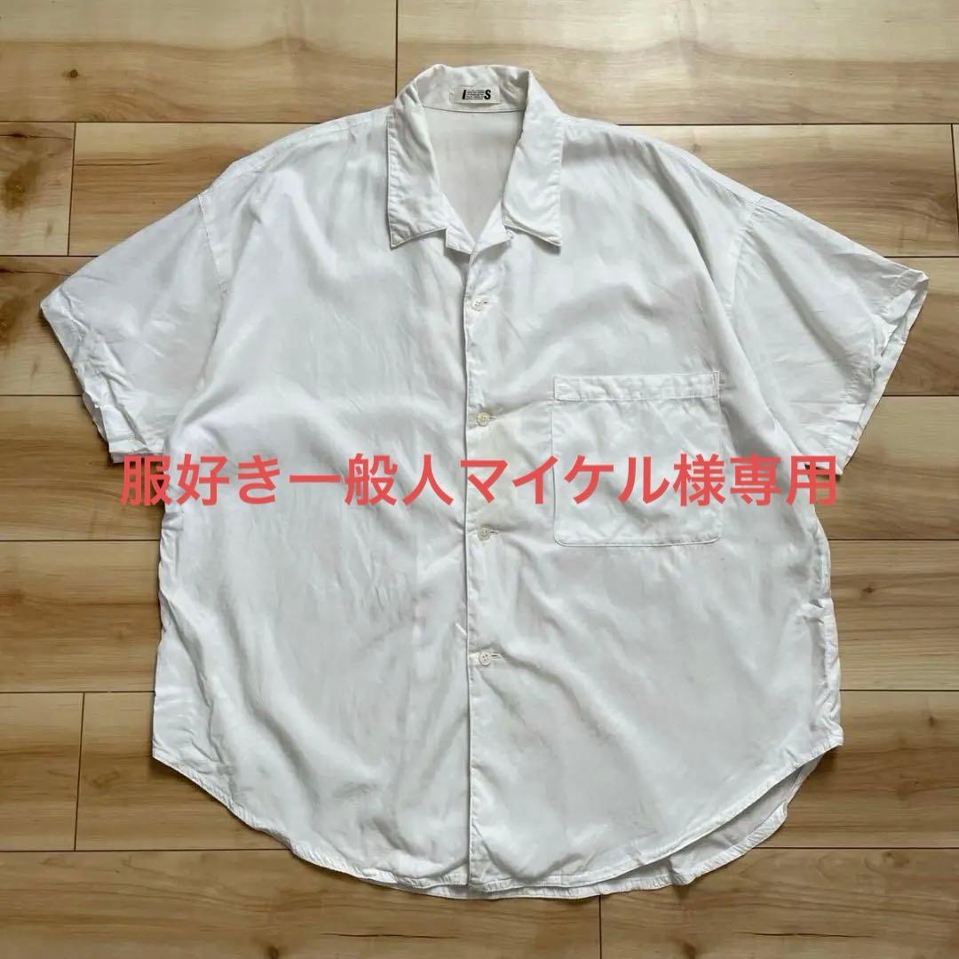 80s~ I.S. ISSEY MIYAKE オープンカラー レーヨン半袖シャツ