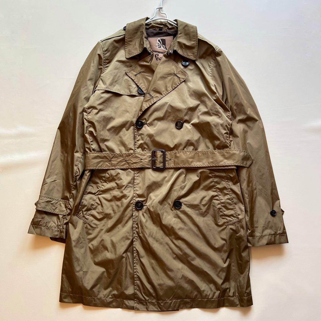 美品✨シーラップ　ナイロンロングコート　ベルト　トレンチ　ジャケット　48